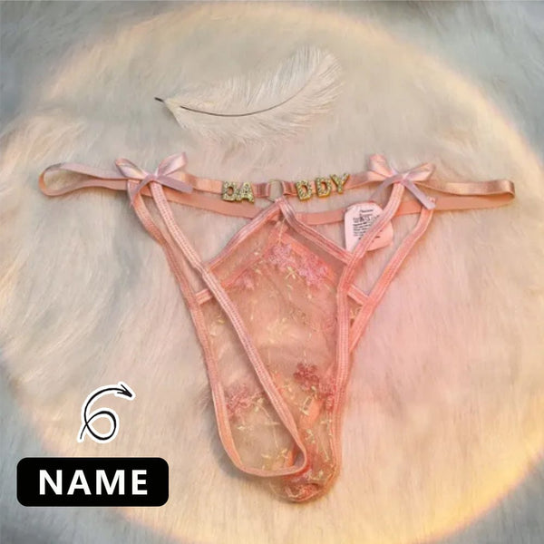 Custom Name and Photo Lace Panty - Personalized Women's Intimates